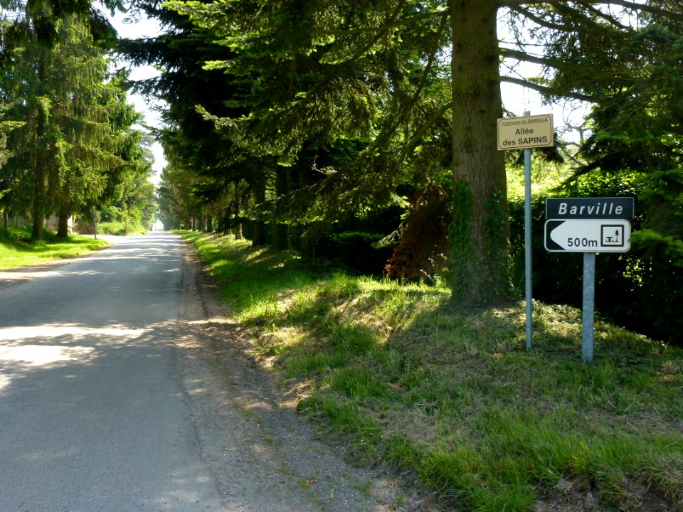 Barville (Eure, Fr) city limit sign
