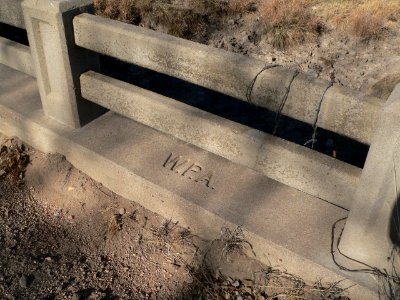Barton County bridge 218, N side WPA stamp