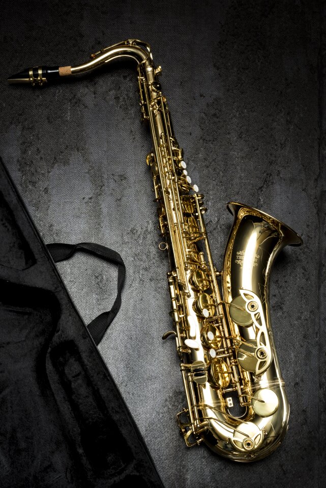 Saxophone music still life