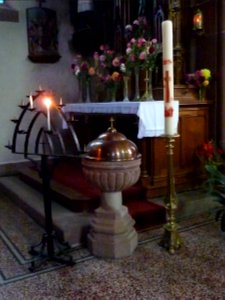 Baptistère de l'église Saint-Jacques de Lembach