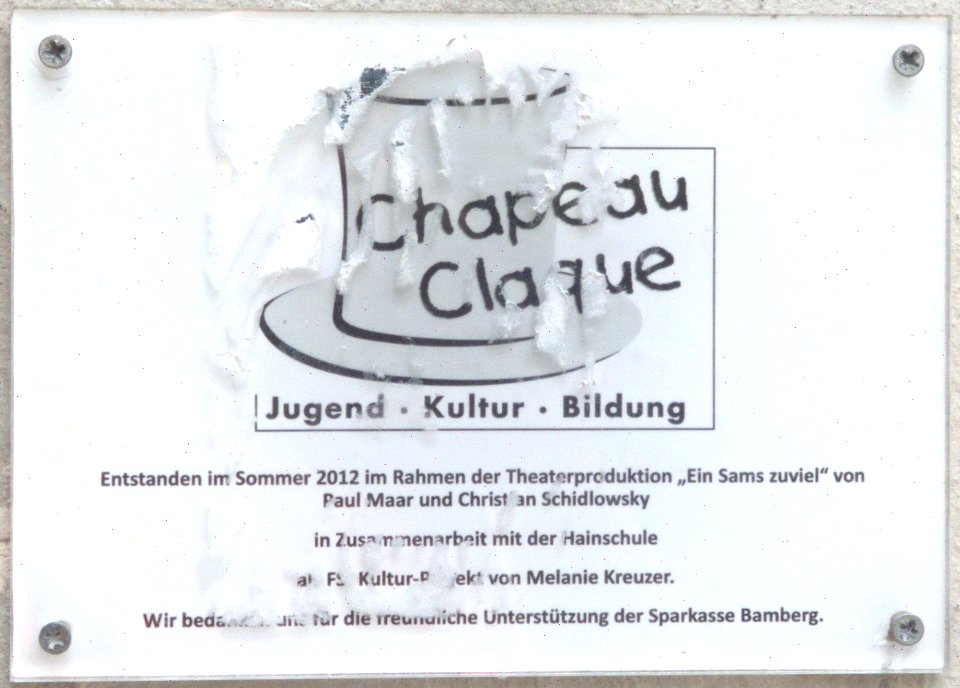 Bamberg, Am Leinritt – Mosaik 1 (Infotafel)