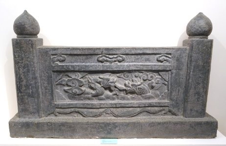 Balustrade, But Thap pagoda, Bac Ninh province, 1647 AD, stone - Vietnam National Museum of Fine Arts - Hanoi, Vietnam - DSC04947