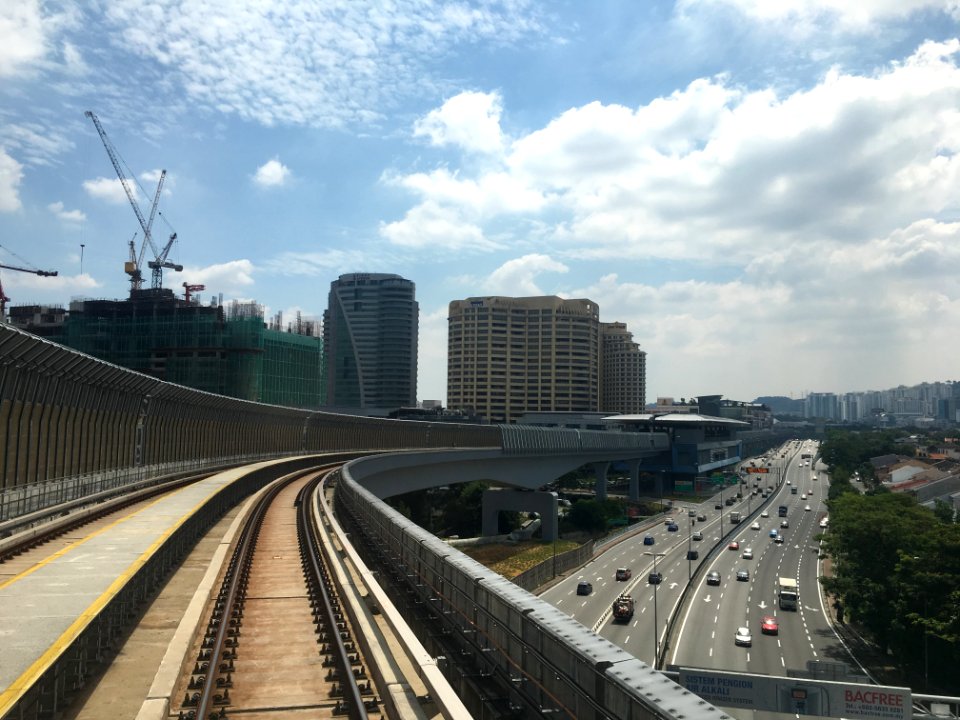 Bandar Utama MRT Station View from tracks 2