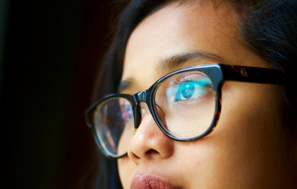 Eye glasses specs close-up