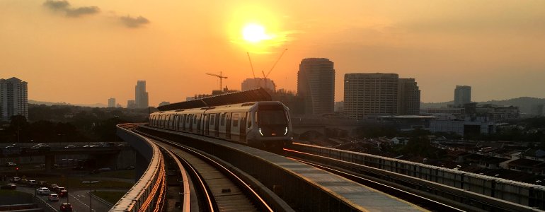 Bandar Utama MRT Station View from tracks 5