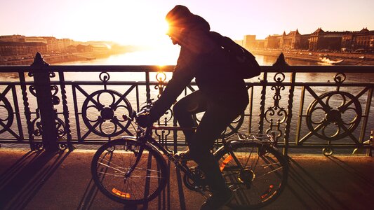 Cyclist man outdoor