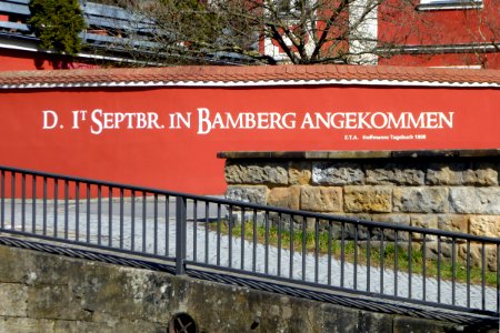 Bamberg, E.T.A. Hoffmann, angekommen, 2 photo