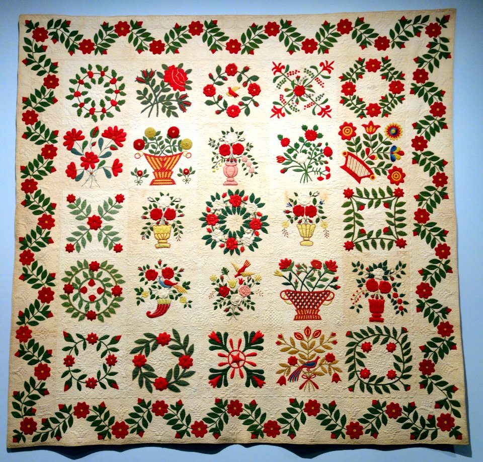 Baltimore Album Quilt, by Martha, May, and Margaret Riley, Baltimore, Maryland, before 1847 - Museum of Fine Arts, Boston - DSC02707