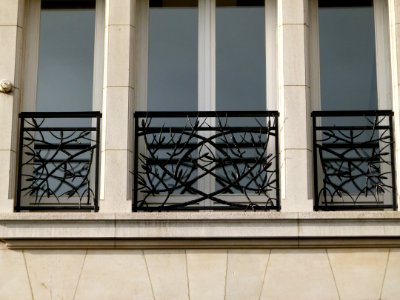 Balustrade en fer forgé de l'hôtel particulier Lalique
