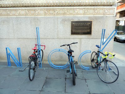 BAM bike rack letters jeh