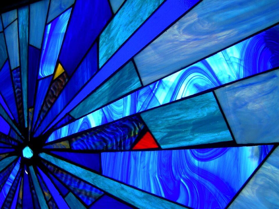 Glass window glass blue tiffany art