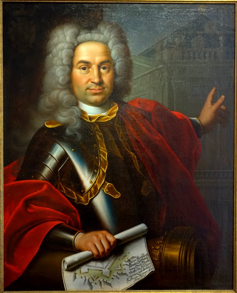 Balthasar Neumann by Marcus Friedrich Kleinert, 1727 - Mainfränkisches Museum - Würzburg, Germany - DSC04588