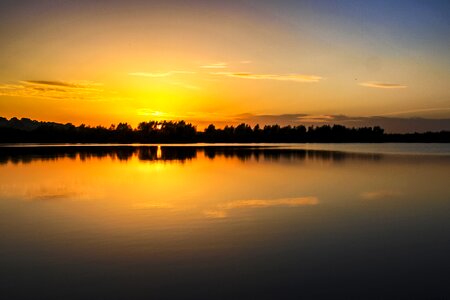Pond sun twilight photo