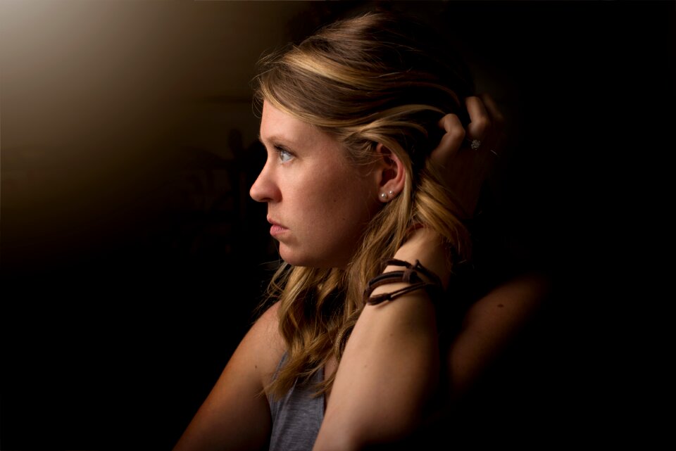 Blonde face female