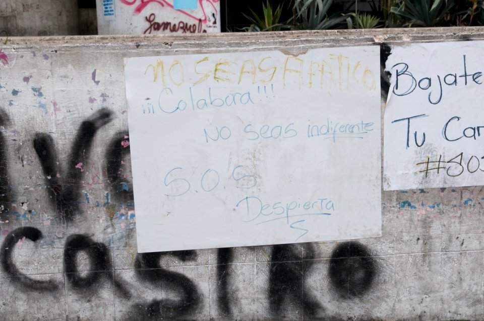 Banner at demonstrations and protests against Chavismo and Nicolas Maduro government 21
