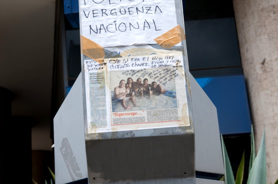 Banner at demonstrations and protests against Chavismo and Nicolas Maduro government 35