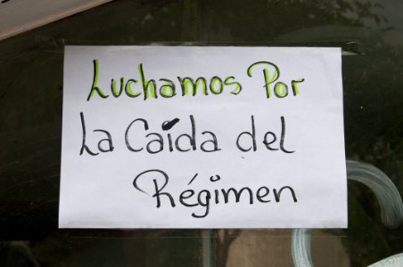 Banner at demonstrations and protests against Chavismo and Nicolas Maduro government 30
