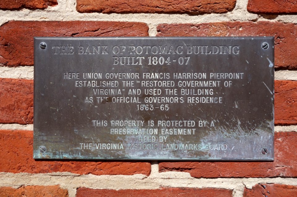 Bank of Potomac Building plaque - Alexandria, Virginia - DSC03410