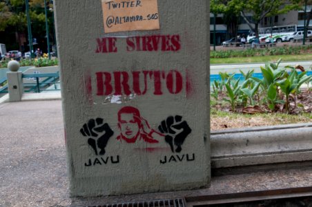Banner at demonstrations and protests against Chavismo and Nicolas Maduro government 06