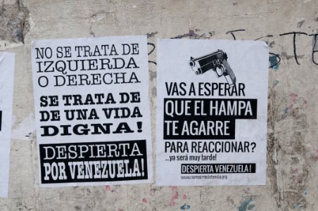 Banner at demonstrations and protests against Chavismo and Nicolas Maduro government 36
