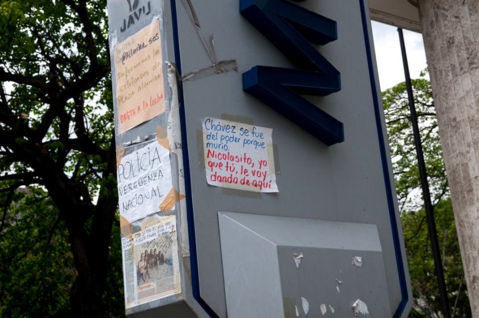 Banner at demonstrations and protests against Chavismo and Nicolas Maduro government 34