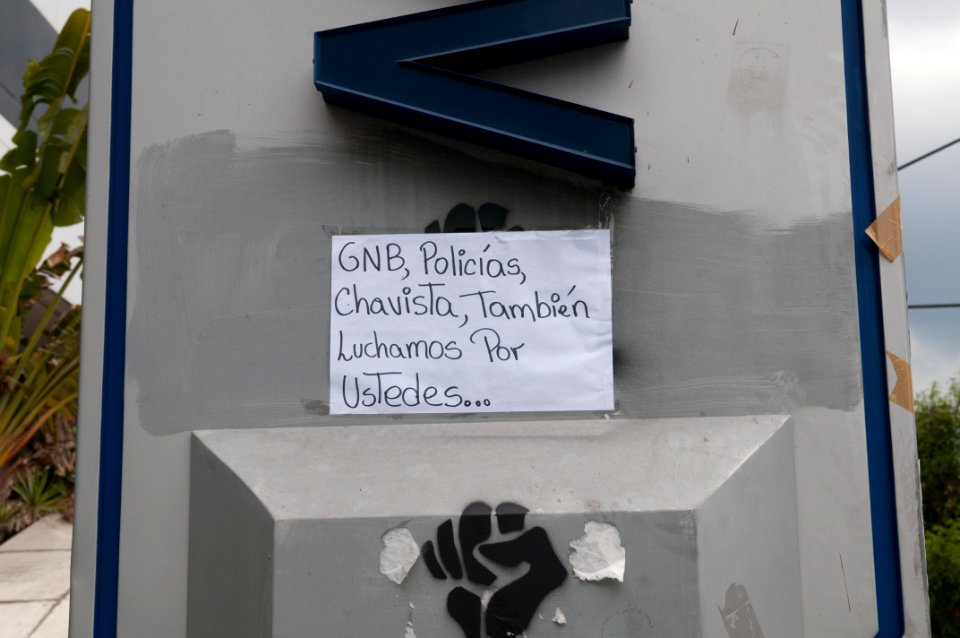 Banner at demonstrations and protests against Chavismo and Nicolas Maduro government 23