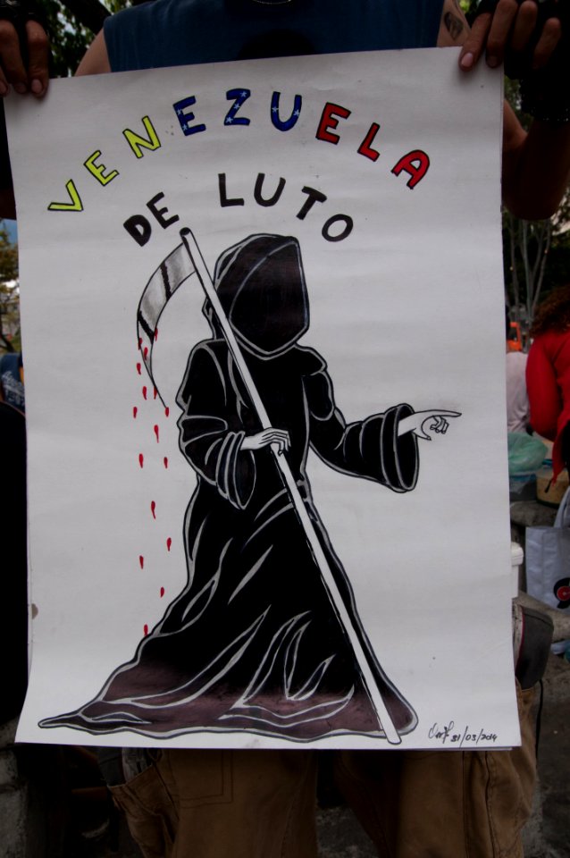Banner at demonstrations and protests against Chavismo and Nicolas Maduro government 43