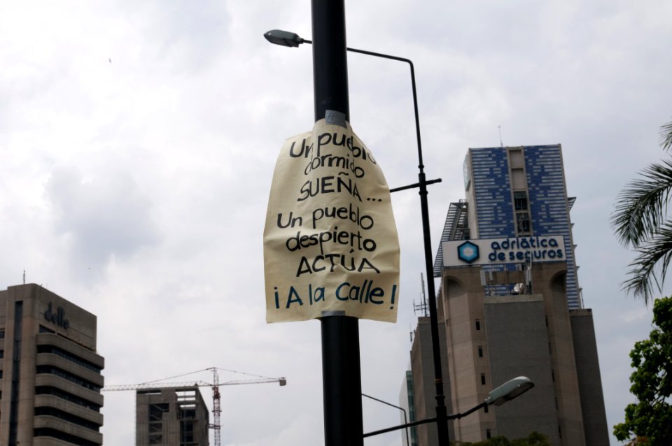 Banner at demonstrations and protests against Chavismo and Nicolas Maduro government 33