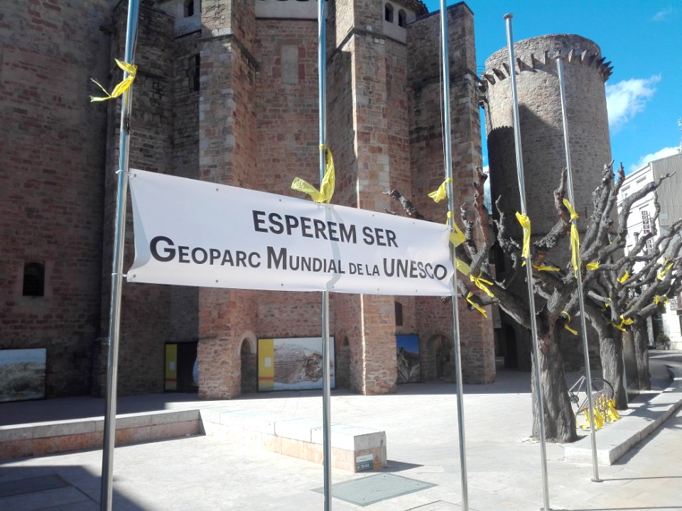 Banner for the Conca de Tremp-Montsec Global Geopark in Tremp