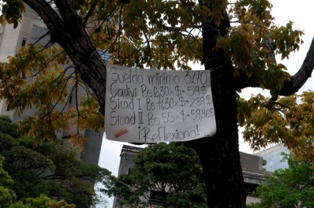 Banner at demonstrations and protests against Chavismo and Nicolas Maduro government 20