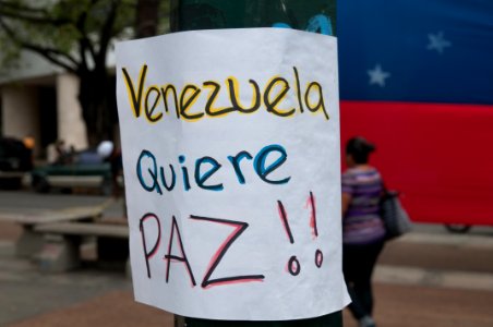 Banner at demonstrations and protests against Chavismo and Nicolas Maduro government 05