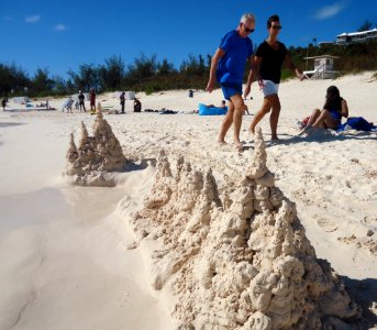 Bermuda (UK) image number 231 sandcastle with couple walking