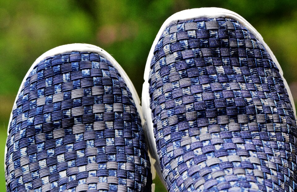 Braid blue rubber bands fabric