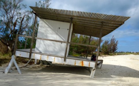 Bermuda (UK) image number 117 beach structure probably damaged by recent hurricane photo