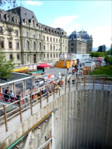 Bern Bahnhof Baustelle Grosse Schanze Uni-Gebäude