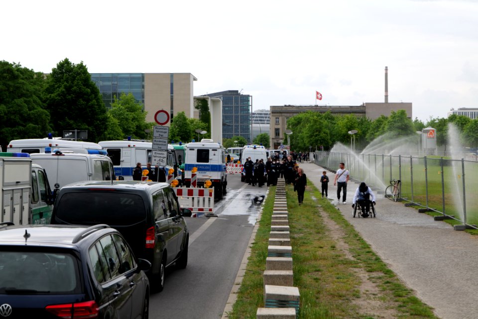 Berlin during protest 2020-05-23 23