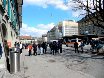 Bern - Klimakundgebung während Covid-19-Einschränkungen