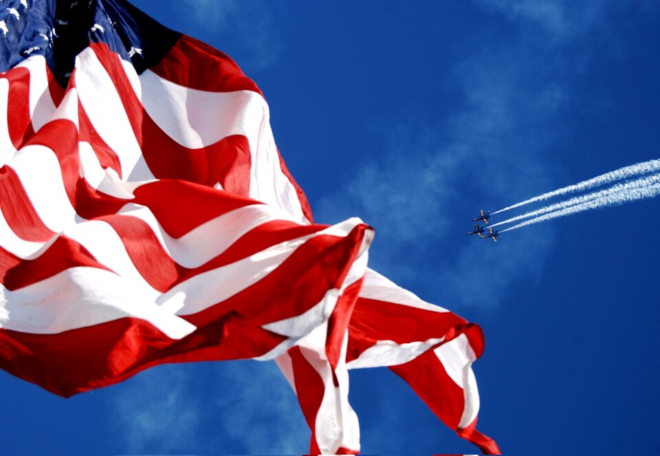 Patriotism flapping fluttering