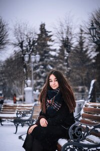 Snow cold winter clothes photo