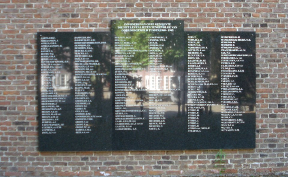 Bergen op zoom bevrijdingsmonument plaquette