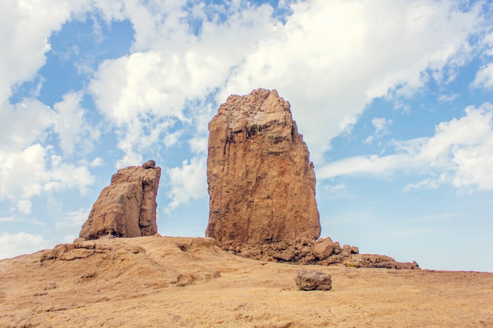 Stone landscape clouds photo