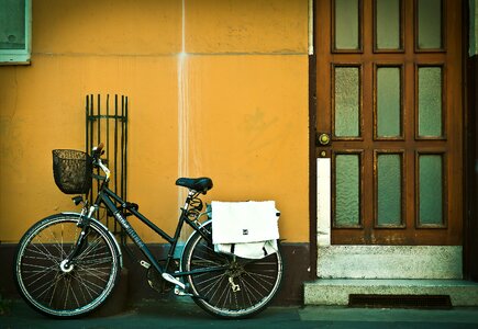 Urban city house facade photo