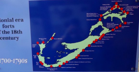 Bermuda (UK) Number 153 Map of fort locations in Bermuda photo