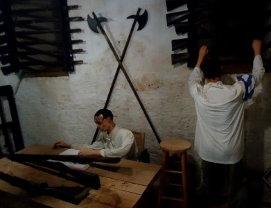 Bermuda (UK) Number 157 Weapons on display in museum at Fort St. Catherine's