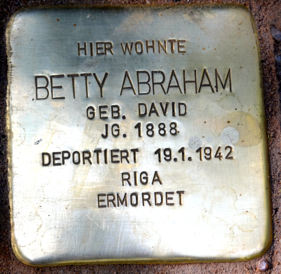 Berlin Stolperstein Betty Abraham