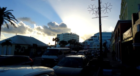 Bermuda (UK) photos number 73 street scene near sunset in Hamilton Bermuda