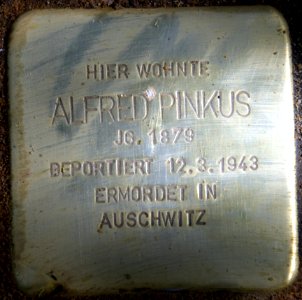 Berlin Stolperstein Alfred Pinkus