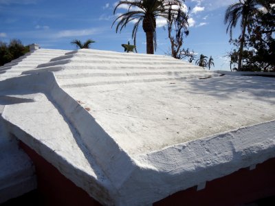 Bermuda (UK) Number 162 roof which catches rainwater and leads to an underground tank
