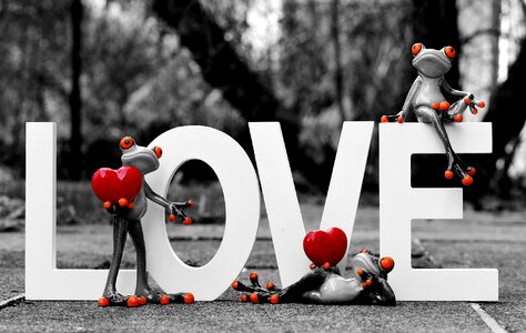 Greeting card romance affection