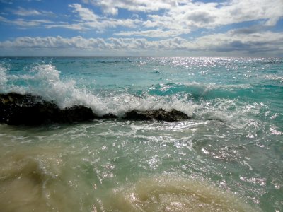 Bermuda (UK) Number 175 wave breaking on rocks en route to Clearwater Beach
